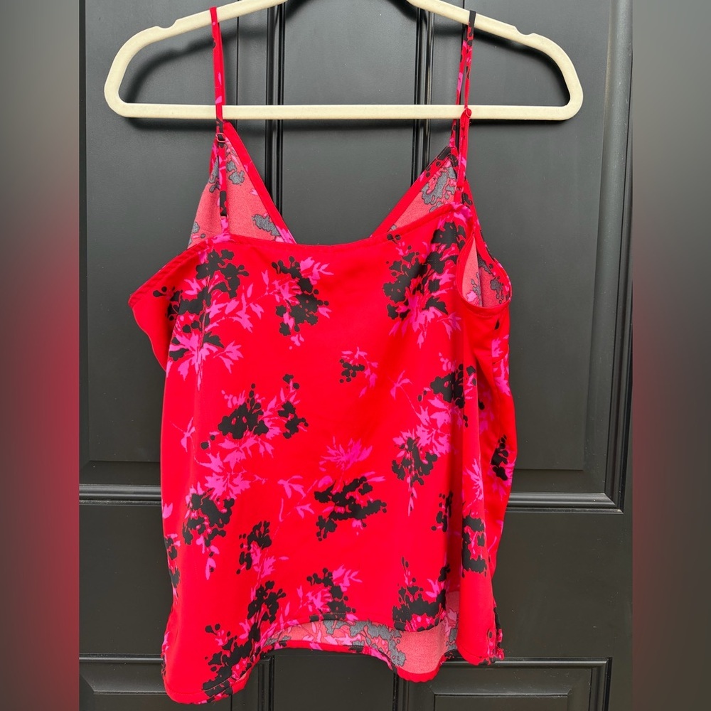 Floral Red and Black Women's Top - Picture 2 of 2